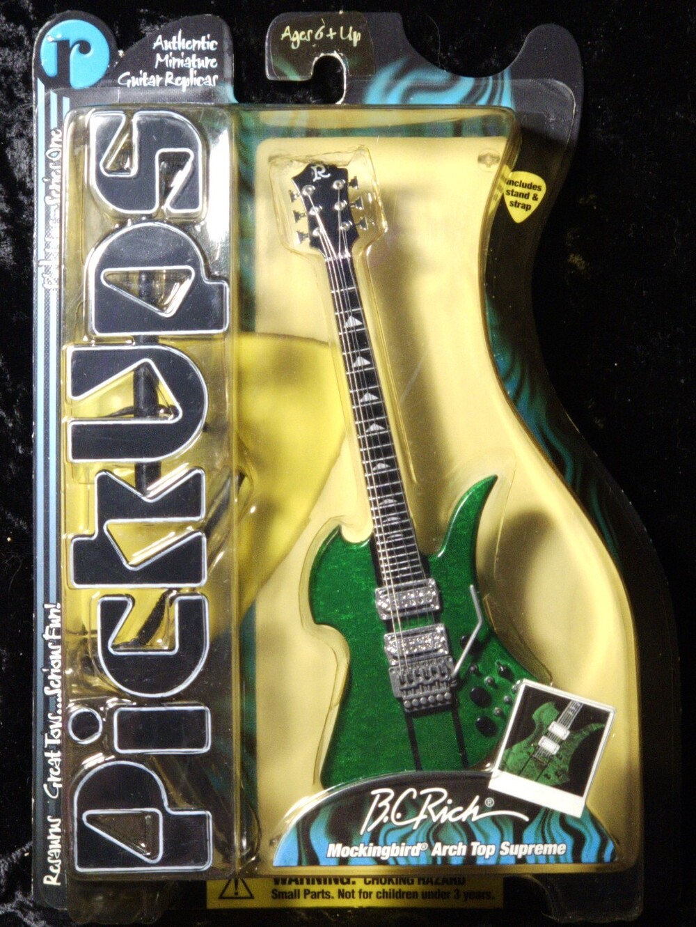 Pick Ups BC Rich Mockingbird Arch Top Supreme Green Miniature Guitar Sealed